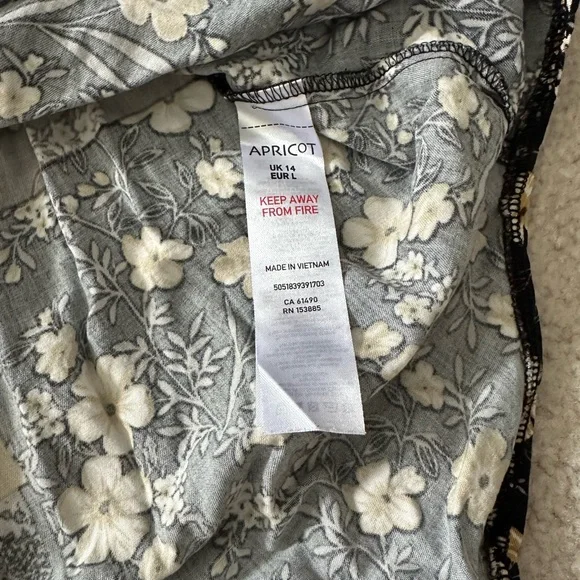 APRICOT Floral Patchwork Trench Coat - Black, Brown, Cream - Picture 7 of 8